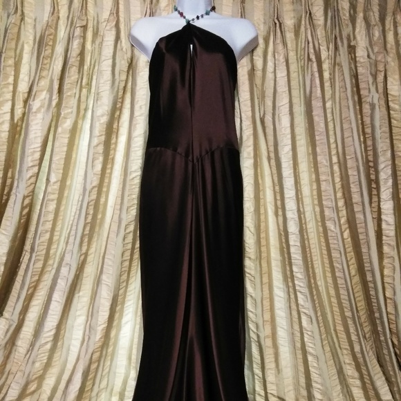 Size 8 Brown Sleeveless Dress Essentials by Allen Schwartz - Picture 4 of 8